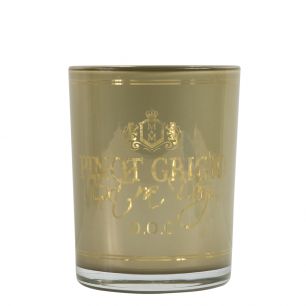 Windlicht wijn pinot grigio taupe medium 12cm